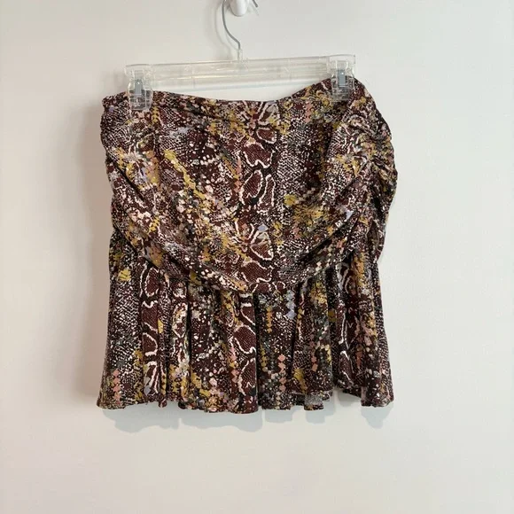 Free People Saturday Sun Mini Skirt mixed print size 8‎ - Picture 3 of 6